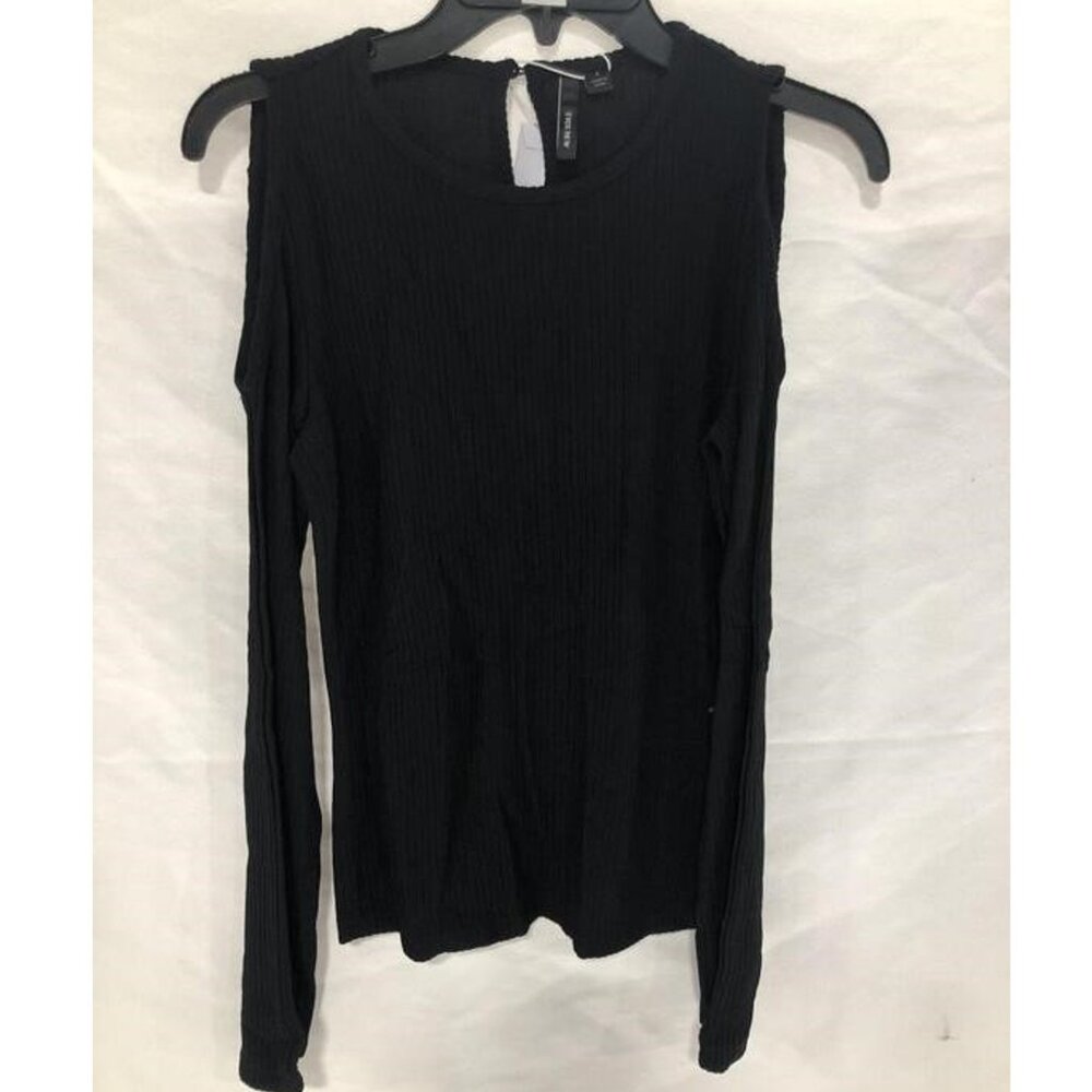 NEW Ever New Cold Shoulder Sweater sz small black